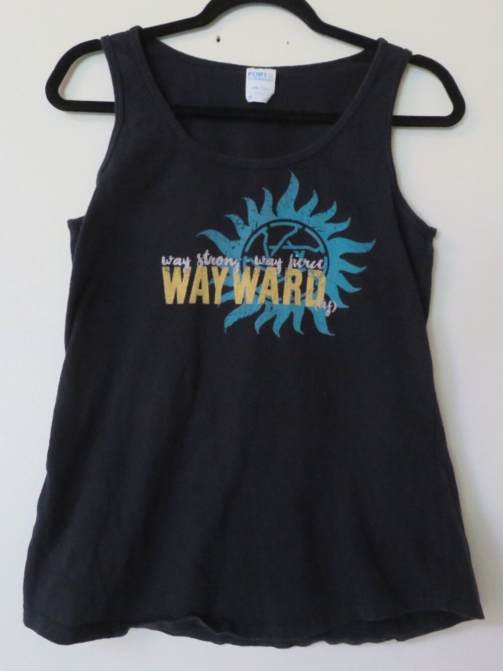 Supernatural WAYWARD AF Black Graphic Tank Medium Spn Tv Show